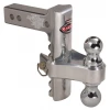 TRIMAX 8" Aluminum Adjustable Hitch with Dual Hitch Ball and Receiver Adjustment Pin TRZ8ALRP - Hitches