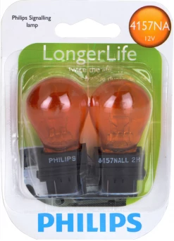 Phillips 4157NA LongerLife Mini Bulb 4157NALLB2 - Automotive Lighting
