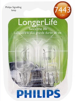 Phillips 7443 LongerLife Mini Bulb 7443LLB2 - Automotive Lighting
