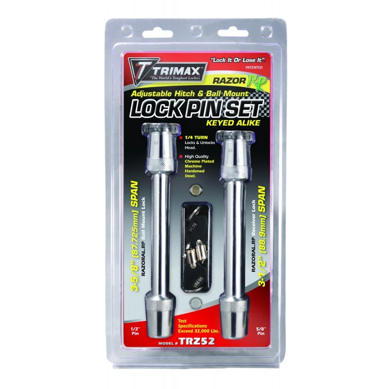 TRIMAX Razor RP Adjustable Keyed-Alike Lock Set TRZ52 - Hitches 1 TRIMAX Razor RP Adjustable Keyed-Alike Lock Set TRZ52 - Hitches