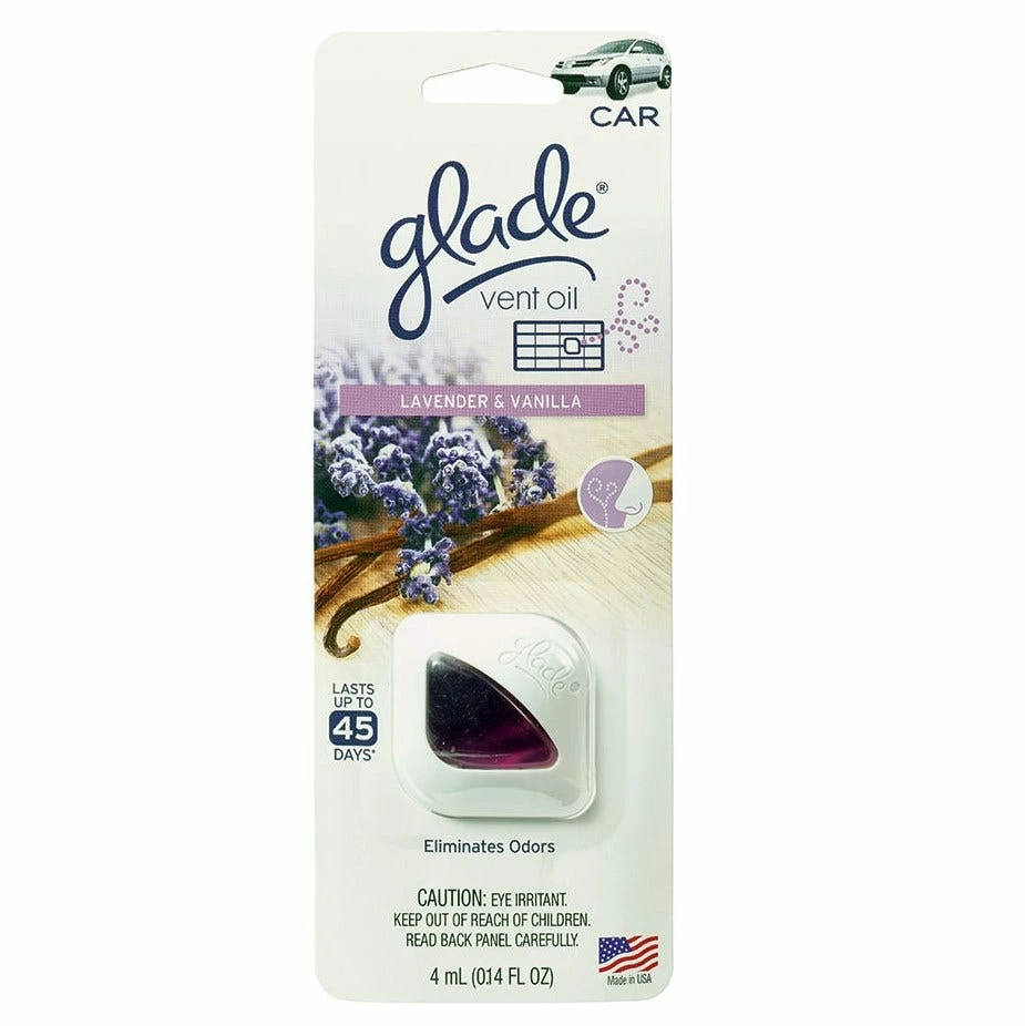 Glade Auto Vent Oil Air Freshener Lavender/Vanilla - AUTO805026 1 Glade Auto Vent Oil Air Freshener Lavender/Vanilla - AUTO805026