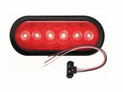 Optronics Fleetcount 6-Led 6" Red Stop/Turn/Tail Light Kit With Grommet And Right Angle Pigtail - Accessories & Gear