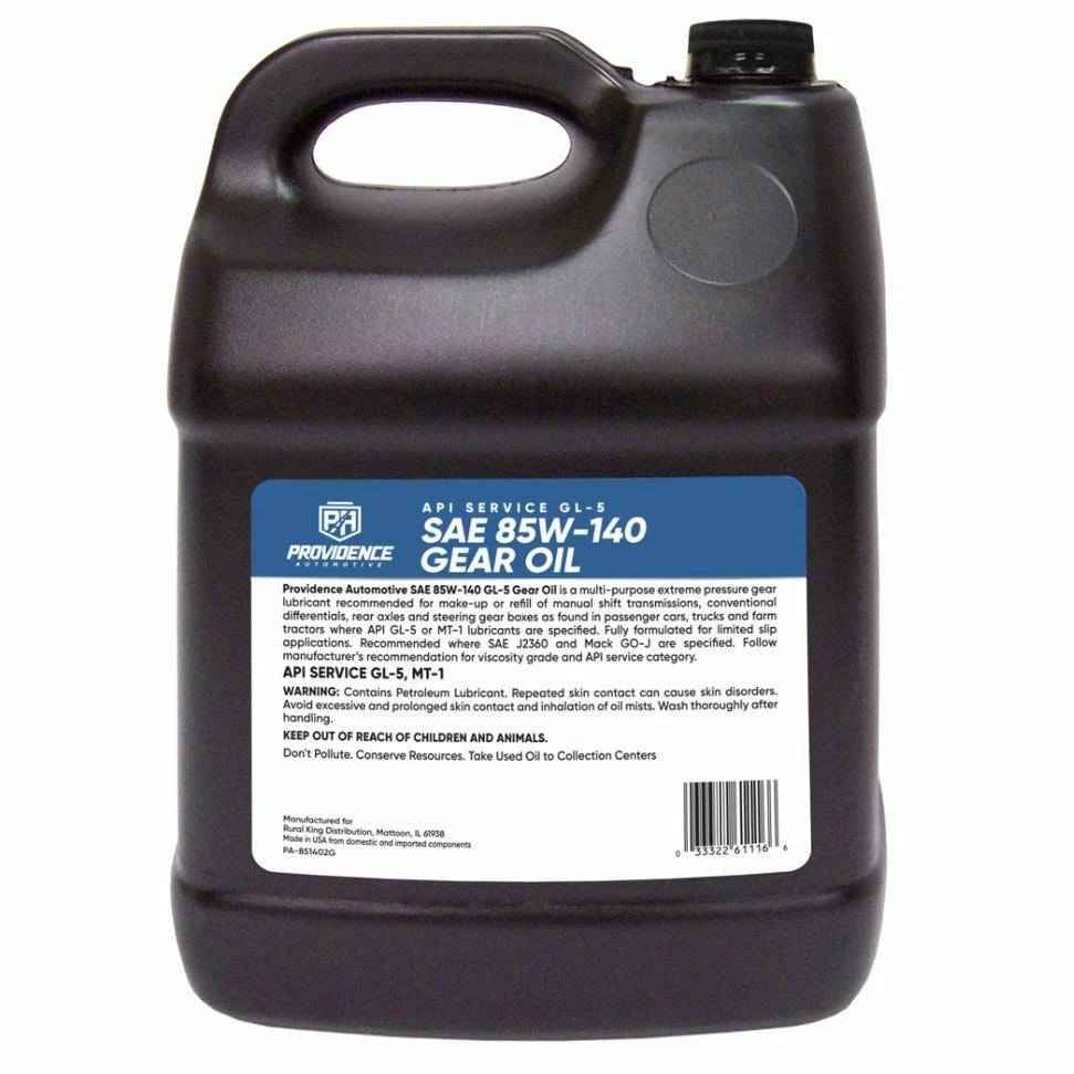 Providence Automotive Premium Multi-Purpose Gear Oil 85W 140, 2 Gallon - PA-851402G - Lubrication Greases 2 Providence Automotive Premium Multi-Purpose Gear Oil 85W 140, 2 Gallon - PA-851402G - Lubrication Greases - Image 2