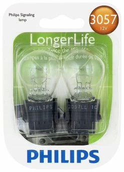 Philips 3057 Longer Life Minature Bulb - 2 Pack - 3057LLB2 - Automotive Lighting