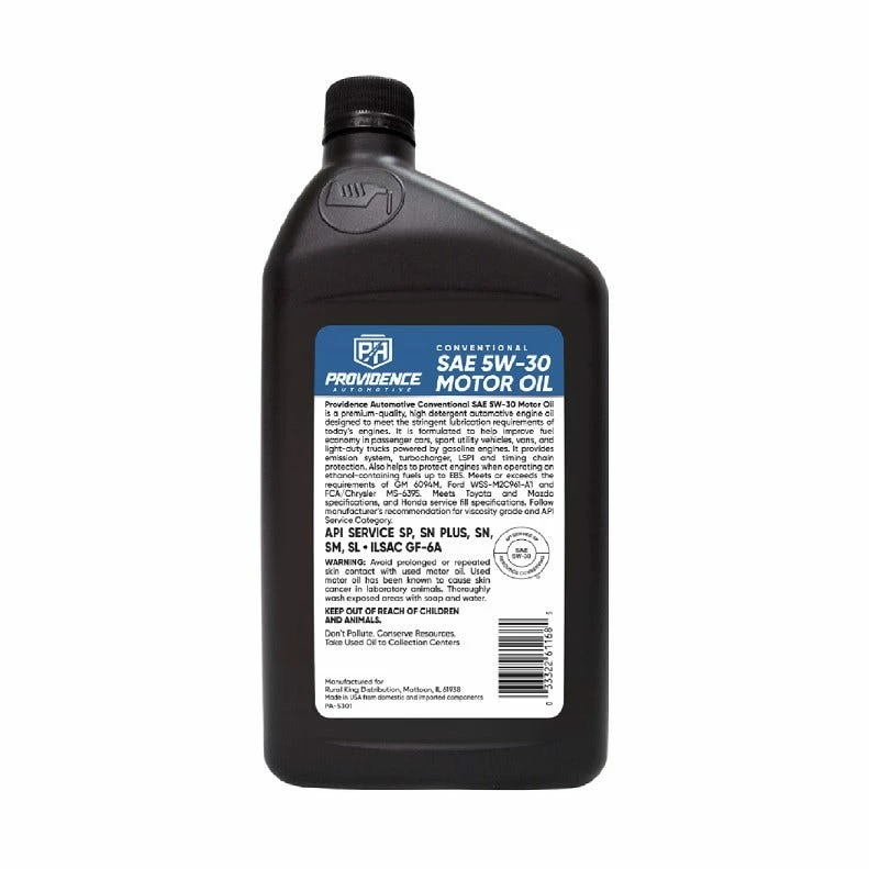 Providence Automotive Oil 5W30, 1 Quart - PA-5301 - Motor Oil 2 Providence Automotive Oil 5W30, 1 Quart - PA-5301 - Motor Oil - Image 2