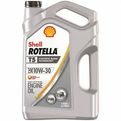 Shell Rotella T5 10W-30 Synthetic Blend Heavy Duty Diesel Motor Oil, 1 Gallon -550045130