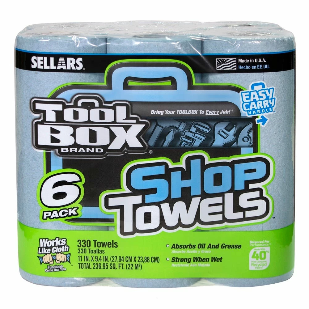 Various Brands Blue Shop Towel Roll, 6 Pack - 5441602 - Garage Accessories 1 Various Brands Blue Shop Towel Roll, 6 Pack - 5441602 - Garage Accessories
