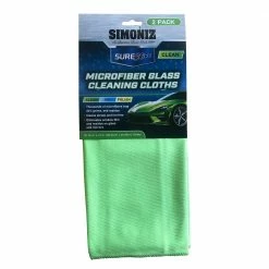 Simoniz Sure Shine 2pk Microfiber Glass Cleaning Cloths - 293400222 - Vehicle Cleaners