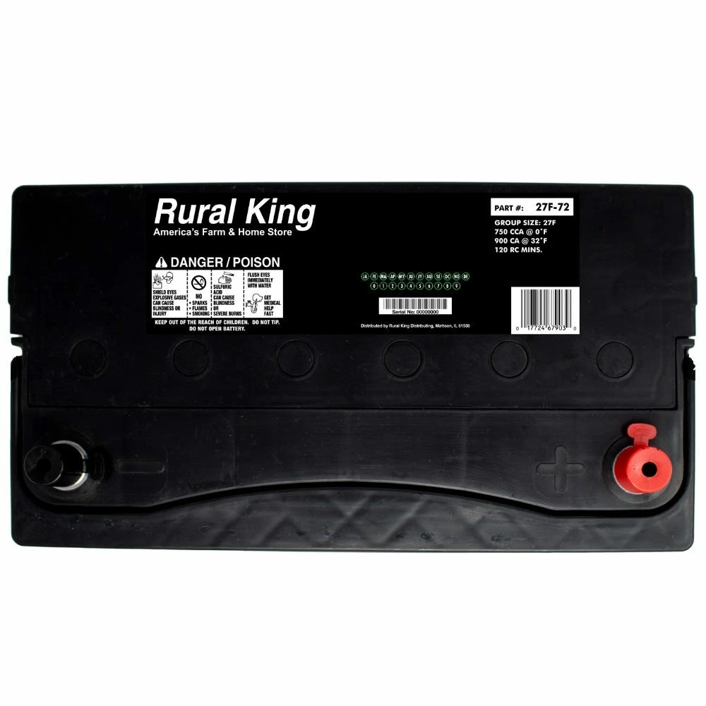 Rural King Automotive Battery - 27F-72 - Auto Batteries 2 Rural King Automotive Battery - 27F-72 - Auto Batteries - Image 2