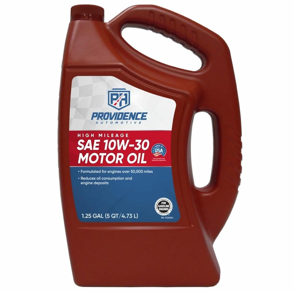 Providence Automotive High Mileage Motor Oil 10W30, 5 Quart - PA-10305H 1 Providence Automotive High Mileage Motor Oil 10W30, 5 Quart - PA-10305H