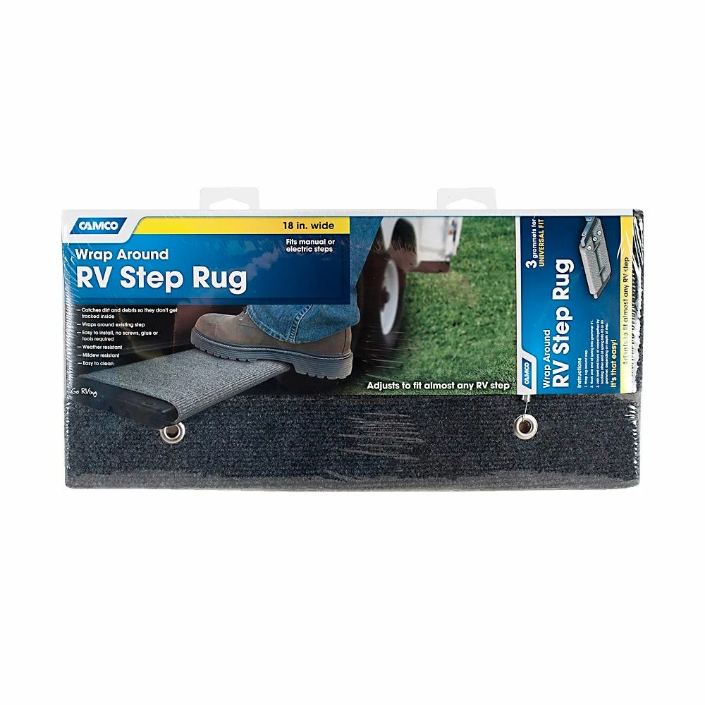 Camco Wrap Around RV Step Rug 18 Inch Width - 42925 - Exterior Accessories 1 Camco Wrap Around RV Step Rug 18 Inch Width - 42925 - Exterior Accessories