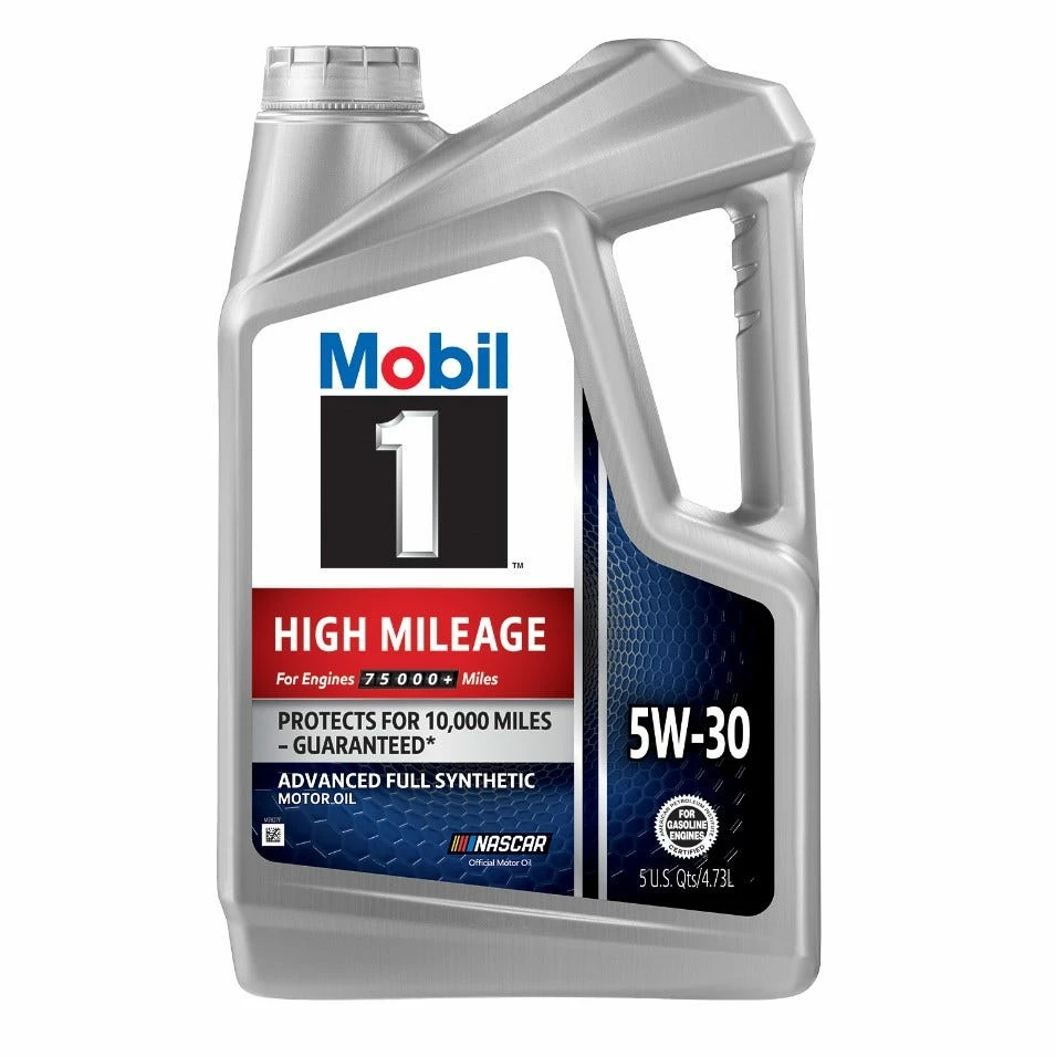 Mobil 1 High Mileage Full Synthetic Motor Oil 5W-30, 5 Quart - 120769 - Greases & Lubricants 1 Mobil 1 High Mileage Full Synthetic Motor Oil 5W-30, 5 Quart - 120769 - Greases & Lubricants