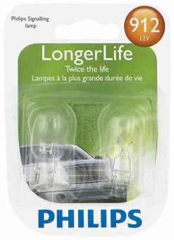 Philips 912 Longer Life Minature Bulb - 2 Pack - 912LLB2 - Automotive Lighting