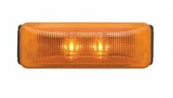 Optronics Fleetcount 2-Led Yellow Thinline Marker/Clearance Light Kit With Black Bracket And Single Wire Plug - Accessories & Gear