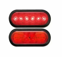 Optronics Red 6-Led Fleet Count 6" Oval Sealed Light Kit With Grommet And Pigtail, Retail Clam - Accessories & Gear