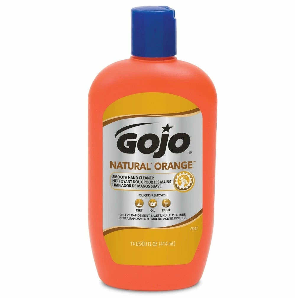 GOJO Natural Orange Smooth Hand Cleaner, 14 oz. - 0947-12 - Windshield Protectants 1 GOJO Natural Orange Smooth Hand Cleaner, 14 oz. - 0947-12 - Windshield Protectants
