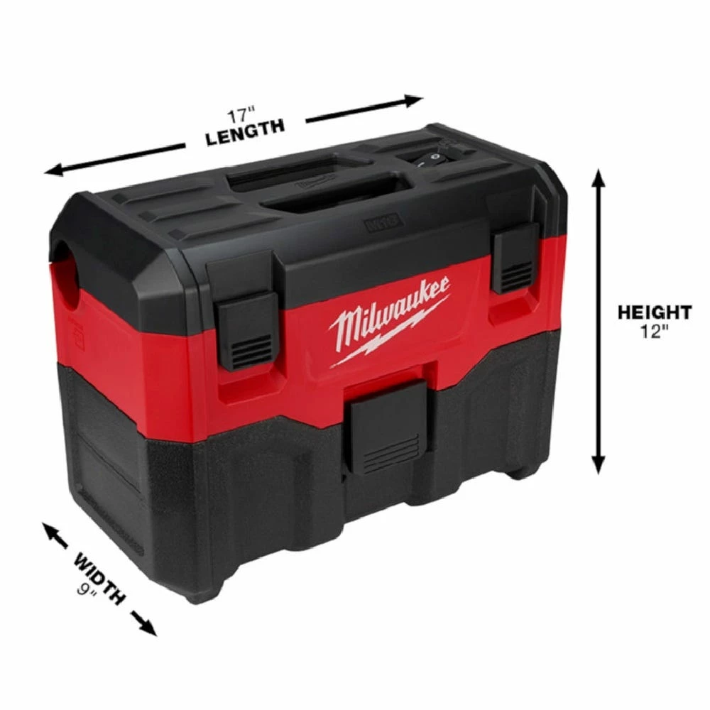 Milwaukee M18 18Volt Lithium Ion Cordless 2-Gallon Wet/Dry Vacuum Bare Tool Only - 0880-20 - Shop Vacuums 9 Milwaukee M18 18Volt Lithium Ion Cordless 2-Gallon Wet/Dry Vacuum Bare Tool Only - 0880-20 - Shop Vacuums - Image 9