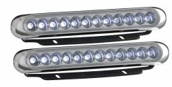 Optronics (2) White 12 Led Driving Light Kit With Illuminated Rocker Switch, Retail Clam - Accessories & Gear