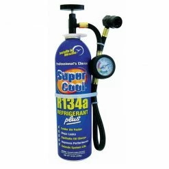 TSI Supercool R-134a Plus 19oz with Heavy Duty Charging Hose and Gauge - 64823 - Fluids