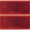 Optronics (2) Red Rectangular Self Adhesive Reflectors, Retail Clam - Accessories & Gear