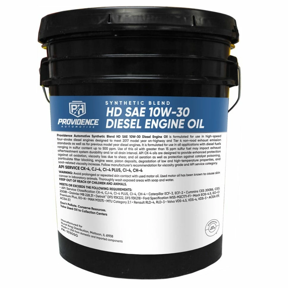 Providence Automotive Premium Oil Synthetic Blend 10W30 Diesel Engine Oil, 5 Gallon - PA-10305G - Motor Oil 2 Providence Automotive Premium Oil Synthetic Blend 10W30 Diesel Engine Oil, 5 Gallon - PA-10305G - Motor Oil - Image 2