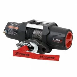 X-Power 3500 lb. 12V DC ATV Winch with Synthetic Rope - 10801032 - ATV Accessories