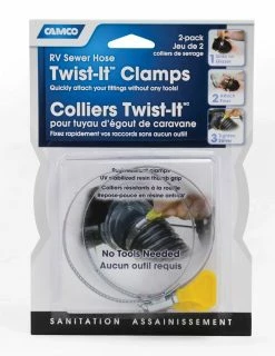 Camco RV Sewer Hose Twist-It Clamps - 39553 - RVs & Campers