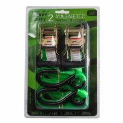 Fusion Grip 1" x 16' Ratchet Strap with Magnetic Hook, 2 pack - FG116 - Straps