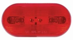 Optronics Red Oblong Surface Mount Dual Bulb Marker/Clearance Light; Pc Rated - Accessories & Gear
