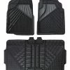 Go Gear Full Size Heavy Duty Black Floor Mats 4 Piece Set 4 Pack 79000
