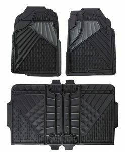 Go Gear Full Size Heavy Duty Black Floor Mats 4 Piece Set 4 Pack 79000
