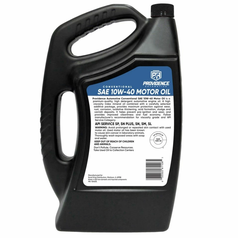 Providence Automotive Oil 10W40, 5 Quarts - PA-10405 - Motor Oil 2 Providence Automotive Oil 10W40, 5 Quarts - PA-10405 - Motor Oil - Image 2