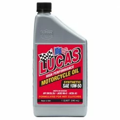 Lucas Synthetic SAE 10W-50 Motorcycle Oil - 10716 - Adhesives & Sealants