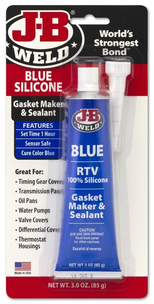 J.B. Weld JB Weld Blue RTV Silicone Gasket Maker and Sealant, 3 oz