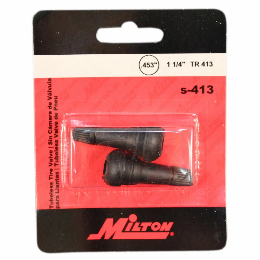 Milton 2 - Pack TR 413 Tubeless Tire Valves - .453 Inch thread - S-413 2 Milton 2 - Pack TR 413 Tubeless Tire Valves - .453 Inch thread - S-413 - Image 2