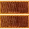 Optronics (2) Yellow Rectangular Self Adhesive Reflectors, Retail Clam - Accessories & Gear