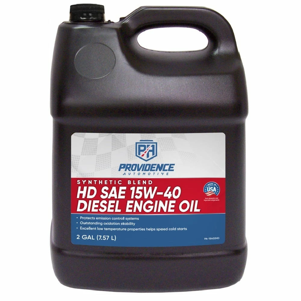 Providence Automotive Synthetic Blend HD SAE 15W-40 Diesel Engine Oil, 2 Gallon - PA-15402HD - Motor Oil 1 Providence Automotive Synthetic Blend HD SAE 15W-40 Diesel Engine Oil, 2 Gallon - PA-15402HD - Motor Oil