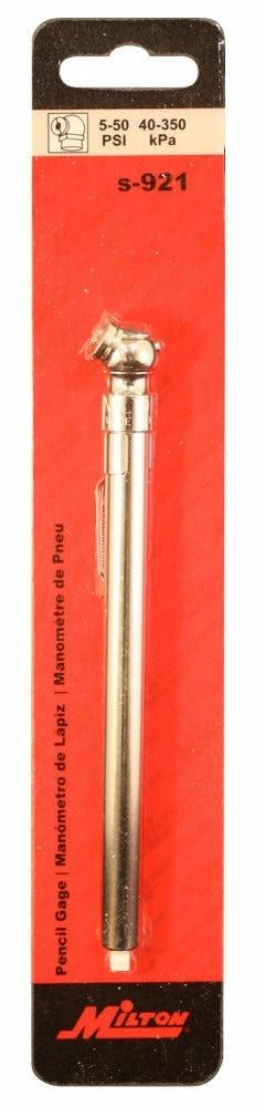 Milton Pencil type Passenger Tire Gauge - 5 -50 PSI - S-921 - Gauges