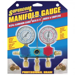 Various Brands Supercool - R134A Manifold Gauge with 6 Foot Hoses and Couplers - PN - 2211B - Oil Filters